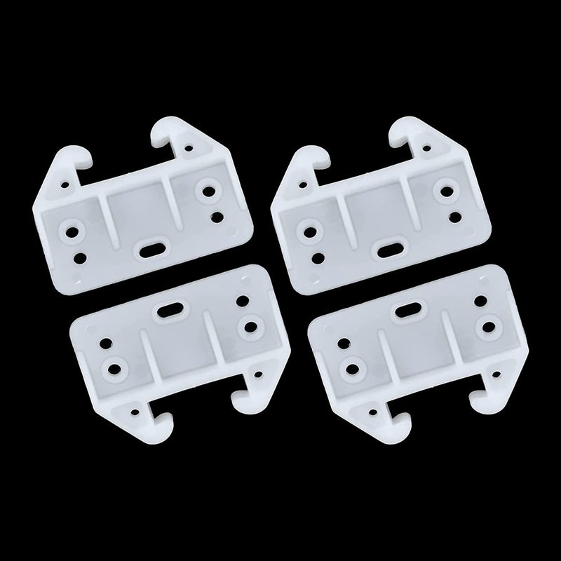 MARRTEUM 12 Pieces Plastic Drawer Guides Drawer Track Rail Slides Brackets with Mounting Screws for Dresser Cabinet Closet Drawer, White - Image 4